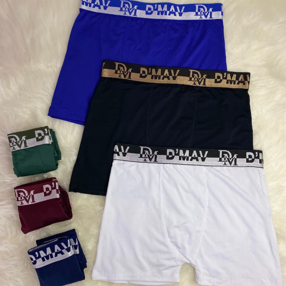 Kit 3 Cuecas Boxer Plus Size Confortável - Não Enrola Nas Pernas!