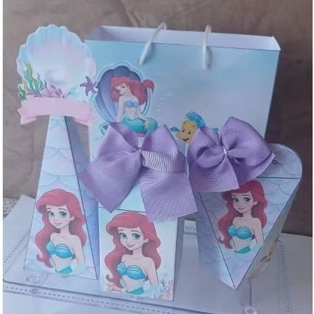 KIT PEGUE E MONTE A PEQUENA SEREIA PERSONALIZADA