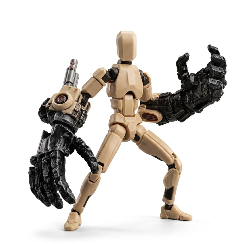 Boneco Dummy 13 Mãos Grandes Articulado Colecionável 13,5cm Várias Cores + Brinde Surpresa