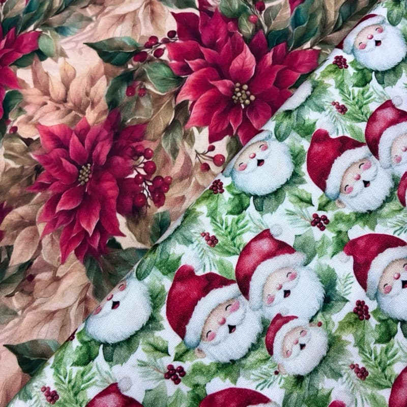 Tricoline Digital com estampas natalinas /Natal ideal para costura criativa, patchwork, cartonagem e artesanato em geral