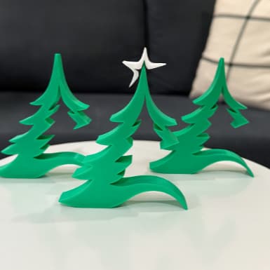 Trio de Árvores Natalinas -  Decoração de Natal - Enfeite de Mesa.