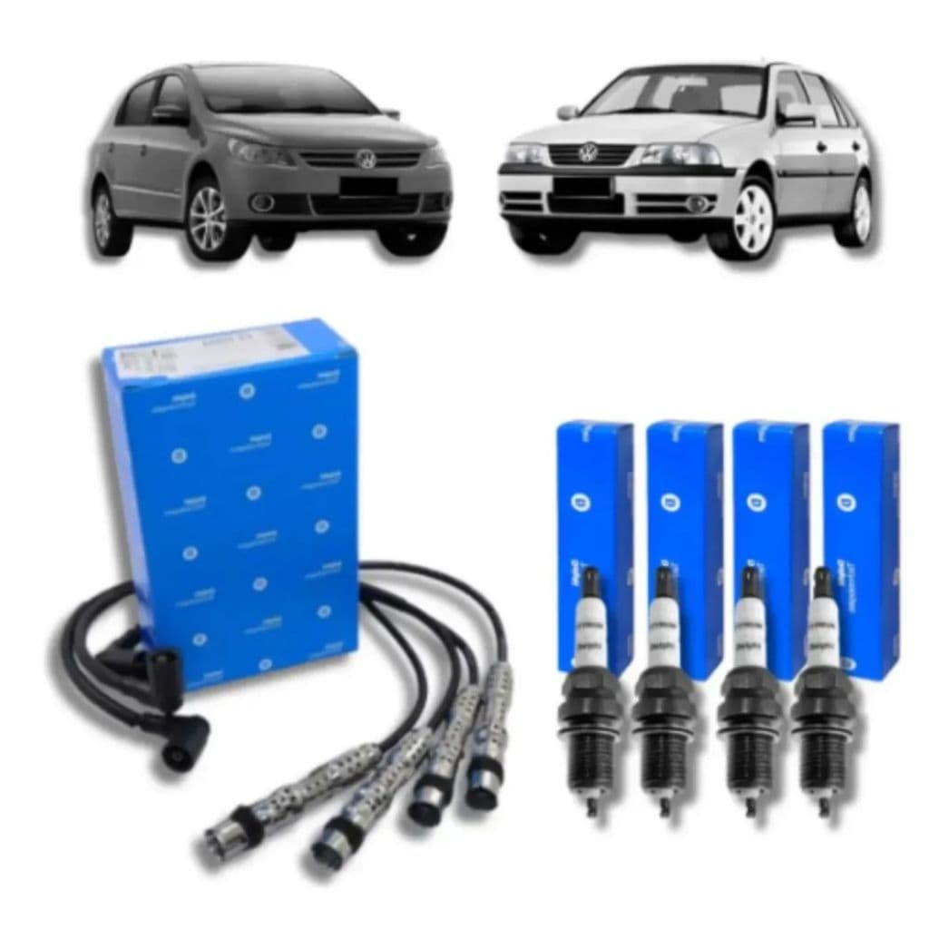 Kit Cabo de Vela + Jogo Velas Delphi Gol G4 G5 G6 G7 Fox Voyage Saveiro EA111 1.0 1.6 Flex