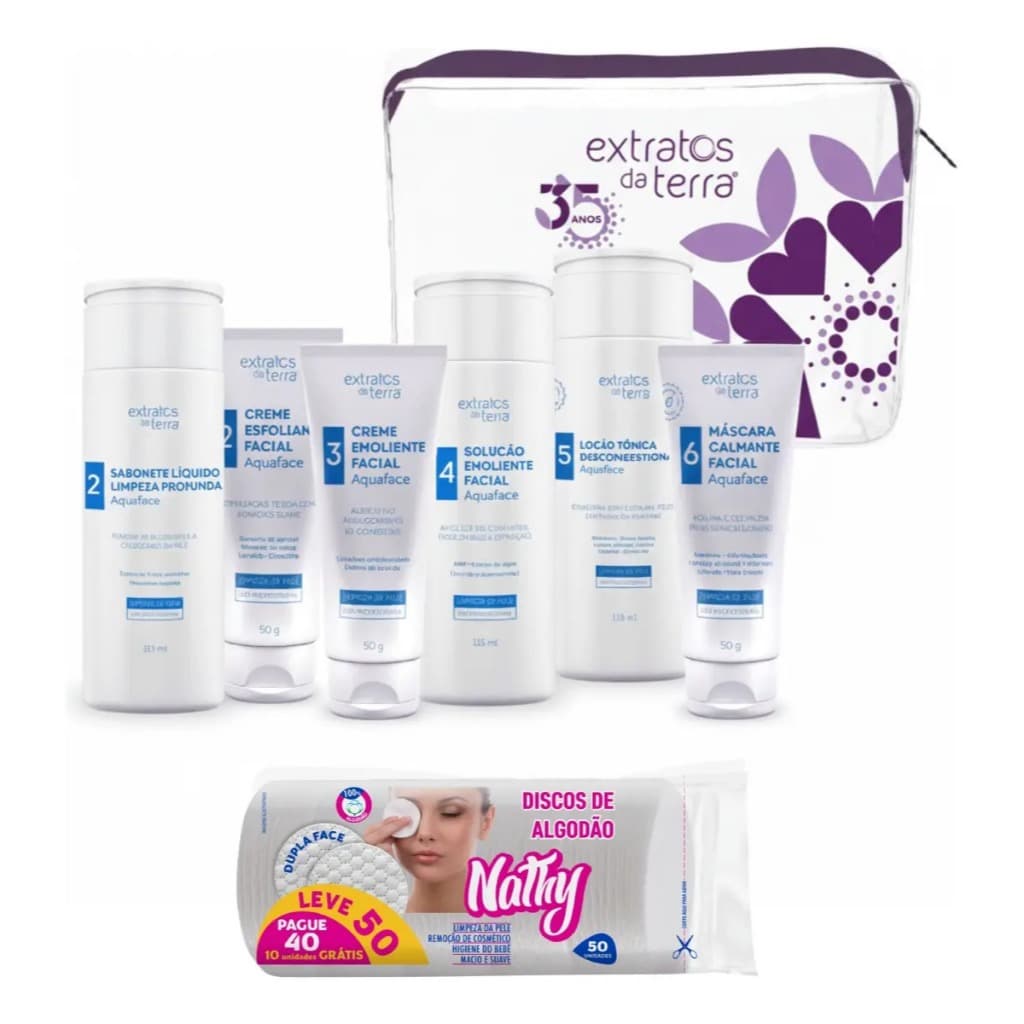 Kit Limpeza De Pele Profunda Extratos Da Terra  Brinde Exclusivo Máscara de gel para os olhos