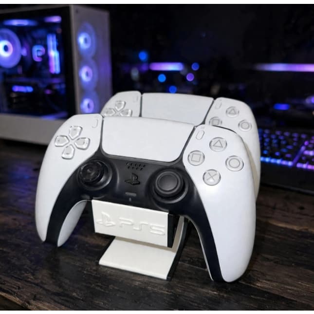 Suporte Para 2 Controles PS5 - Base Dupla Organizadora Impressão 3D Gamer