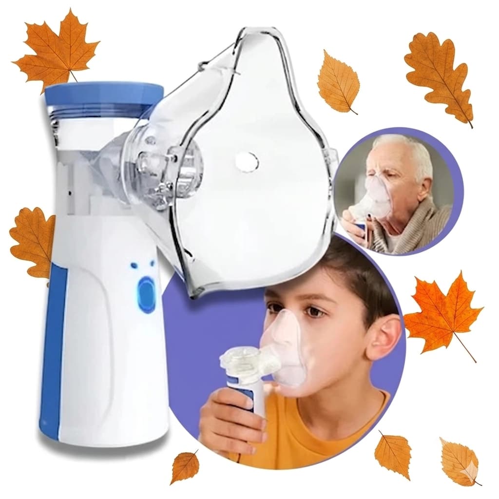 Inalador Portátil Nebulizador Ultrassônico Adulto Infantil USB e Pilha