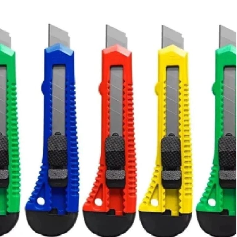 Kit  Estiletes Profissional 18mm - Trava Segurança Cores Variadas