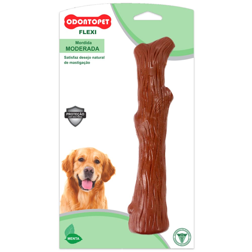 Brinquedo Mordedor de cachorro Odontopet Durabone Tronco sabor menta Tronco para Cachorro