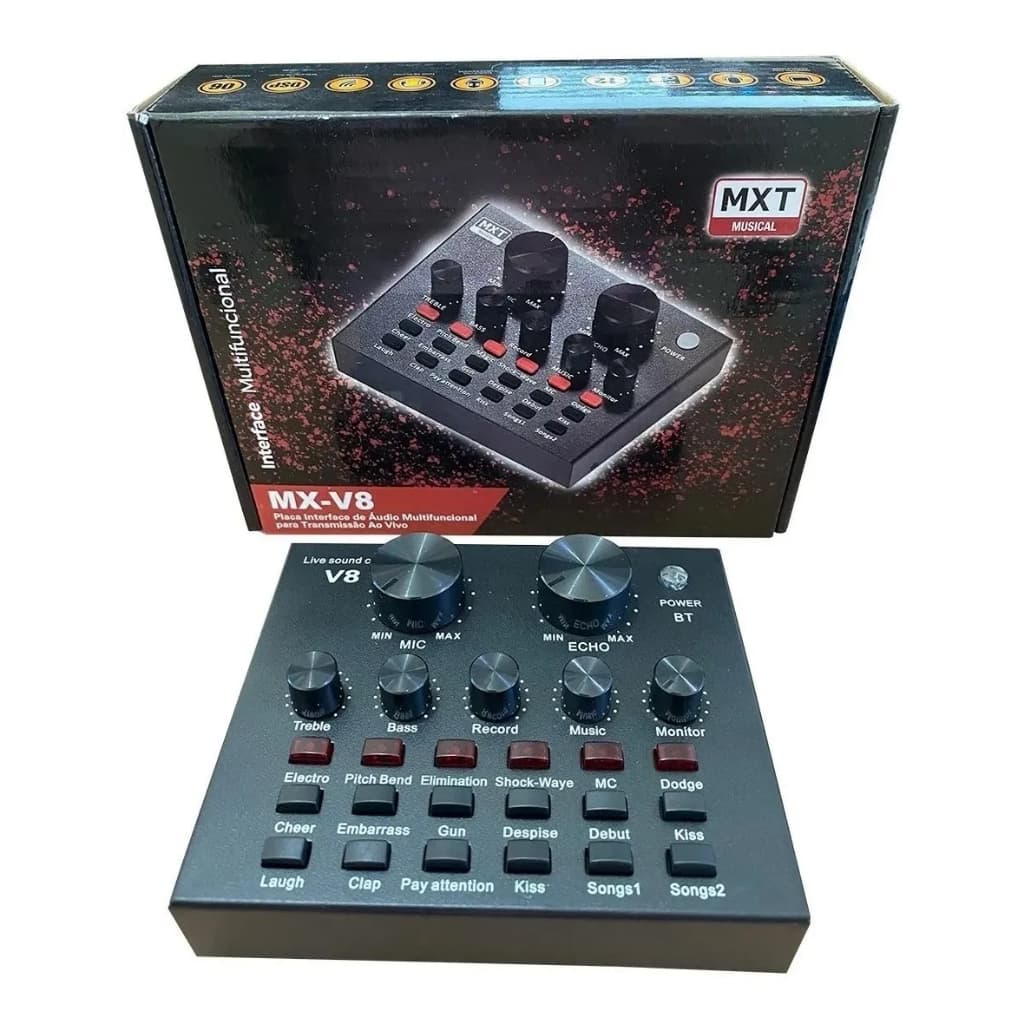 Interface De Audio Multifuncional Com Efeitos Mxv8 Mxt