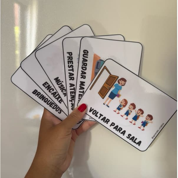 Cards de rotina visual-escola-tamanho grande