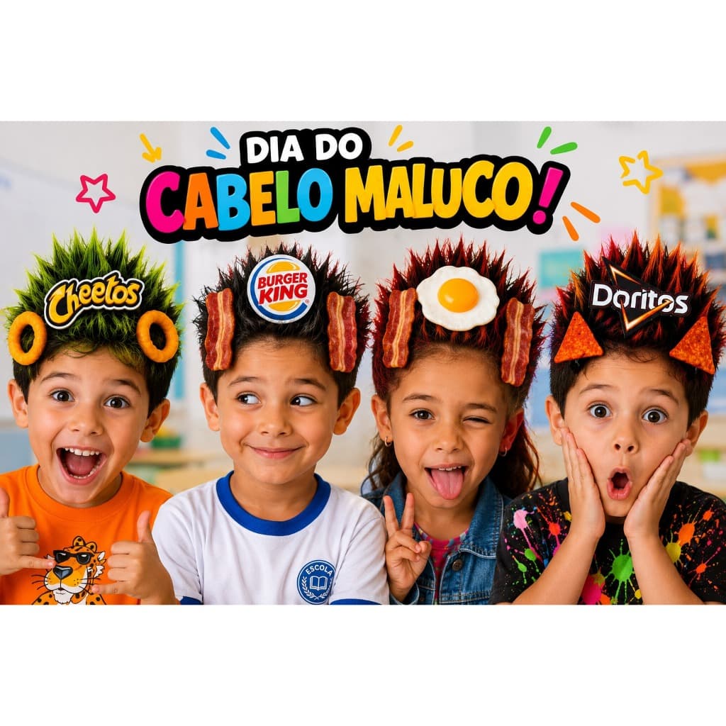 Cabelo maluco unisex menino e menina presilha divertida