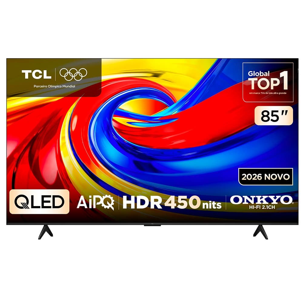 Smart TV TCL 85 Polegadas QLED 4K P7L WiFi Bluetooth Google TV HDR10+ 120 Hz VRR AIPQ 85P7L