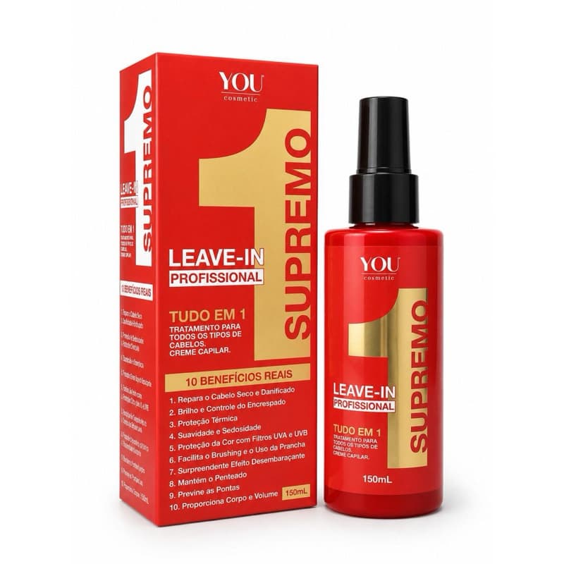 Leave-in Profissional 10 em 1 Supreme YOU Cosmetic 150ml | Proteção Térmica e Anti Frizz