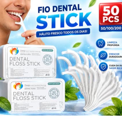 Fio dental ultrafino, limpa resíduos de alimentos entre os dentes, adequado para uso doméstico e em viagens.