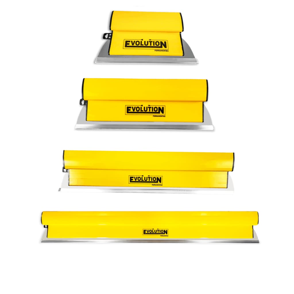 Desempenadeira Evolution Inox Flexível 16 25 40 60 80 100cm Massa Corrida Acabamento Uniforme