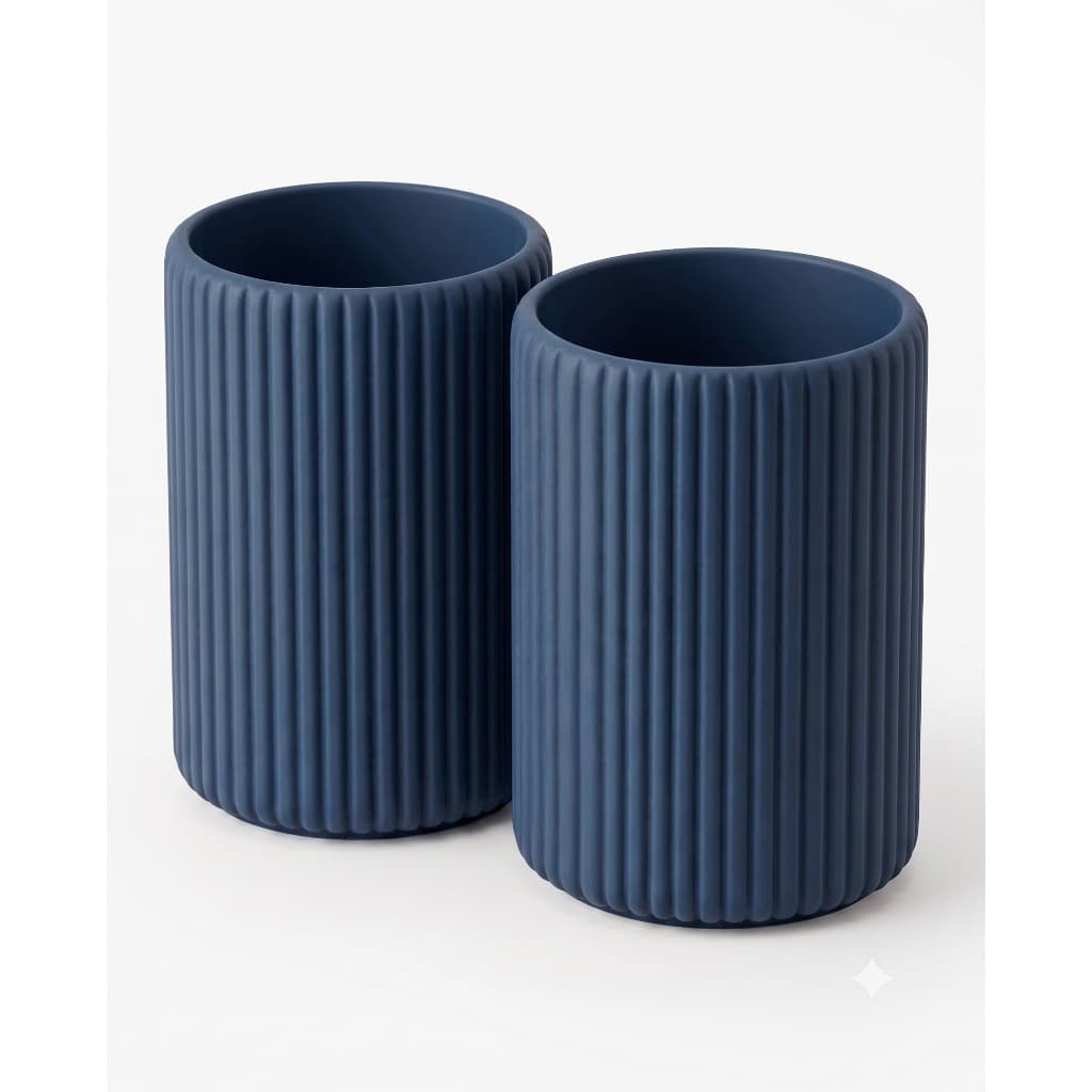 Kit Banheiro Lavabo 2 Peças Porta Escova Porta Algodao E Cotonete Porta Picel Luxo Completo Resistente