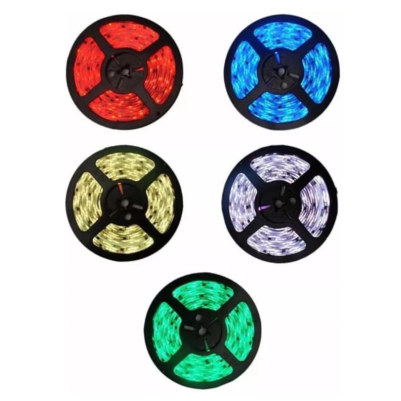 Fita Led a Prova D'água 5050 5 Metros Rolo Siliconada Ip65 300 Leds Acompanha Fonte Bivolt