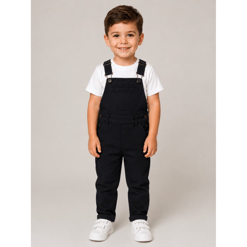 Jardineira Menino Calça Sarja Macacão Infantil