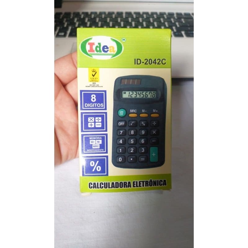 Calculadora eletrônica.