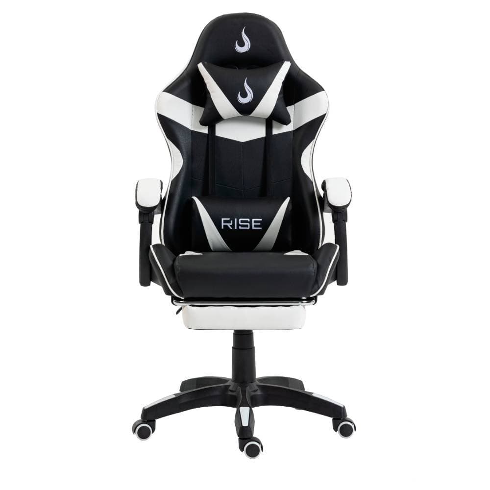 Cadeira Gamer Rise Mode X06 Até 100kg Preto e Branco - RM-CG-X06-BW