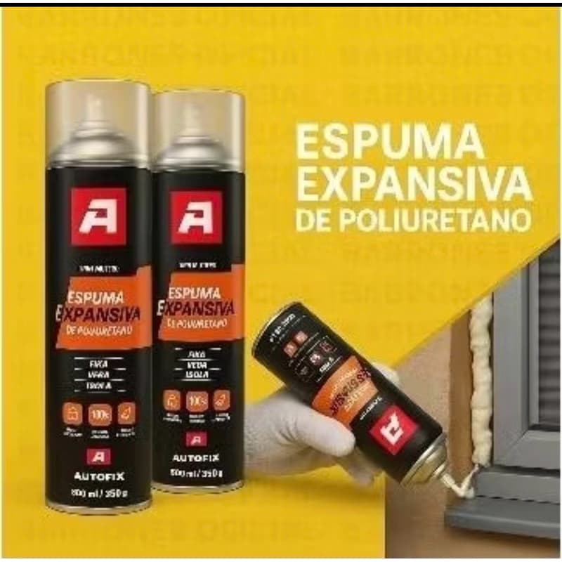kit espuma expansiva poliuretano profissional autofix 500ml profissional
