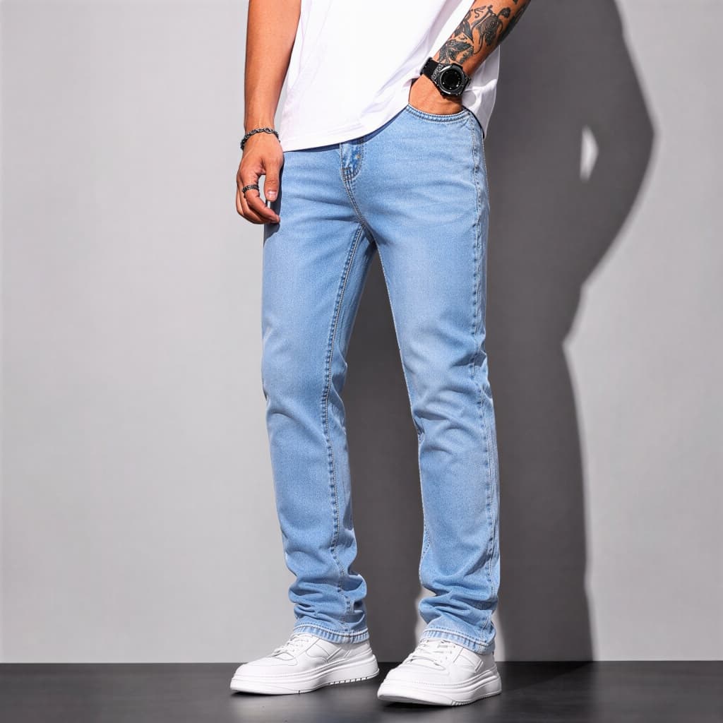 Calça Jeans Masculina Skinny com Elastano Linha Premium Conforto Alta Qualidade Lavagem Clara, Escura e Preta Premium