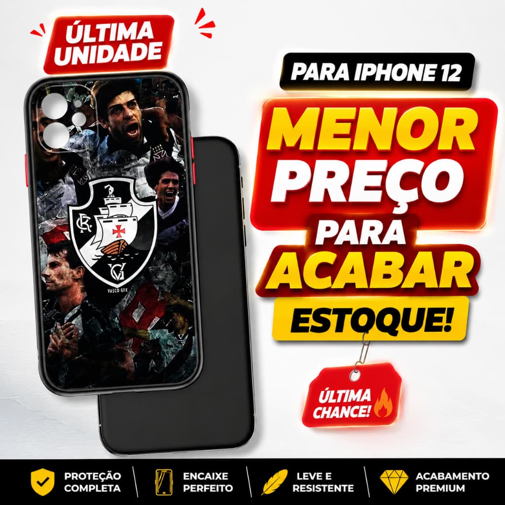 Capa Capinha de Celular 12 Time de Futebol Case Protege Camera