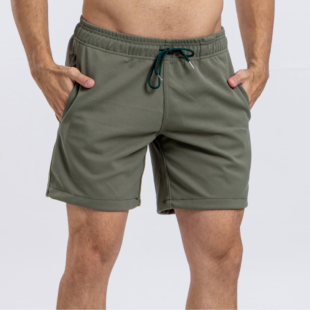 Short Masculino Mauricinho com Elastano Cintura Elástica Cordão e Bolsos Casual Confortável Bermuda Masculina