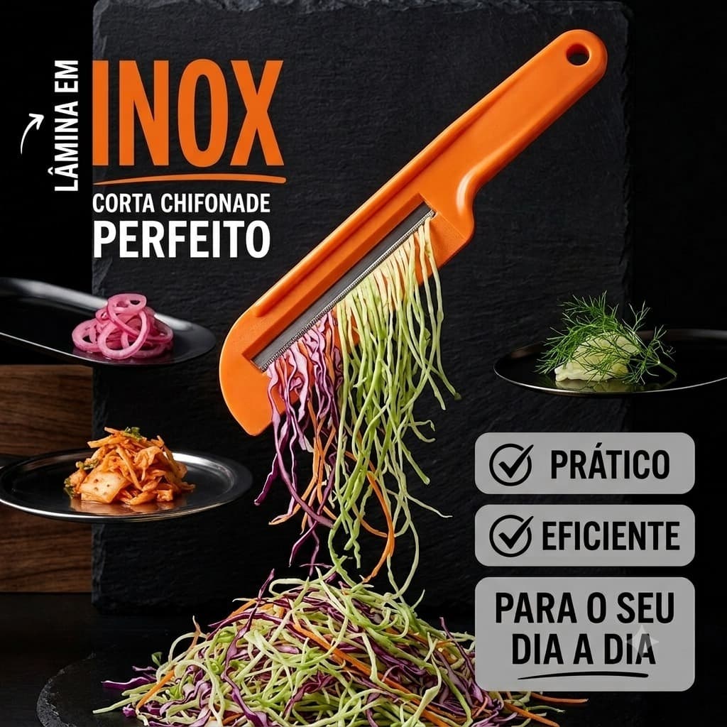 Fatiador E Cortador De Couve Repolho Legumes Descascador Manual Em Aço Inox