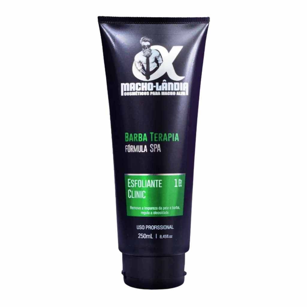 Esfoliante Facial e para Barba Macho Lândia Limpeza Profunda Renovação da Pele 250ml