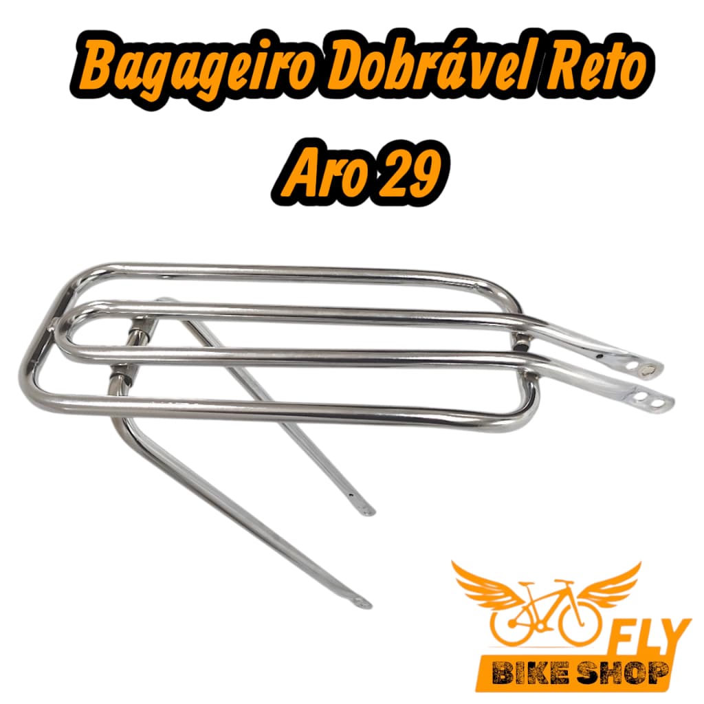 Bagageiro Garupa Dobrável Para Bikes Aro 29 Em Aço FLY BIKE DNZ PARA BICICLETAS
