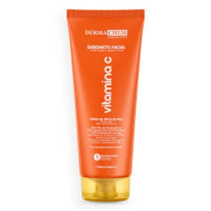 Sabonete Facial Dermachem Vitamina C 100ml - Limpeza e Esfoliação, Renovação Celular, Clareamento da Pele