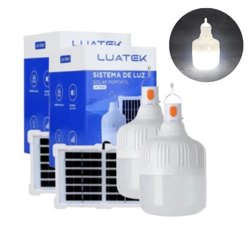Lâmpada Solar LED Portátil, Recarregável, Camping, Pesca, Barraca, Emergência