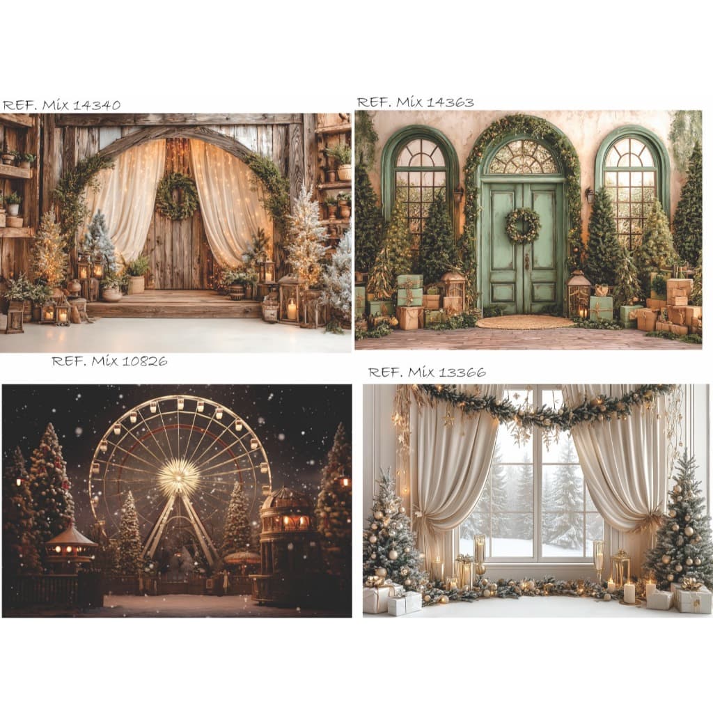 Fundo Fotográfico Natal Modelos Exclusivos Tamanhos Variados