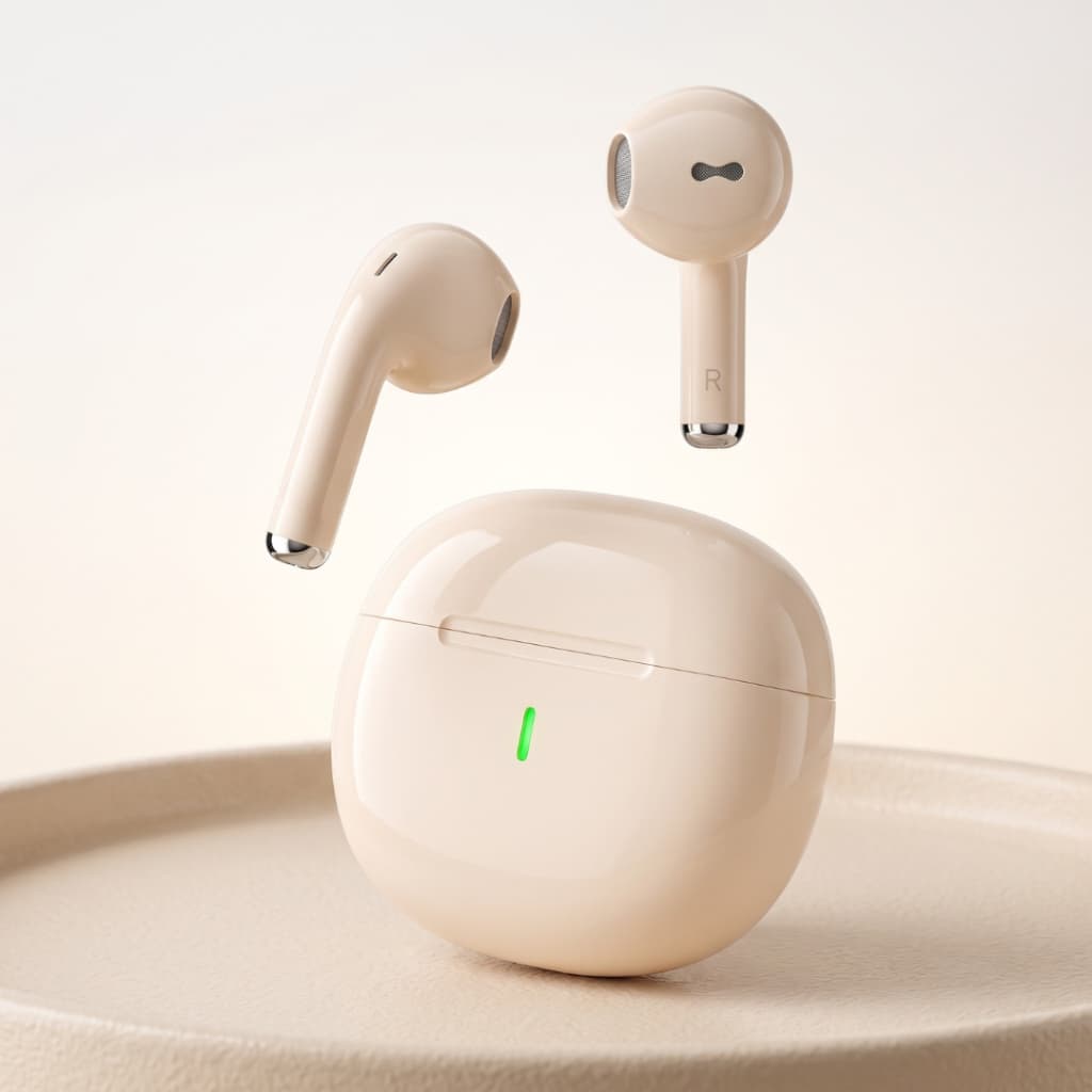 Fone de Ouvido Sem Fio Bluetooth 5.4 TWS Controle Touch Som HD e Case Recarregável