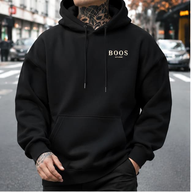 Blusa de Frio Moletom Canguru BOOS Unissex Algodão Premium Confortável Casual Envio Rápido
