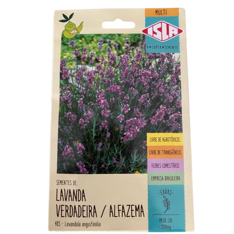 Sementes de Lavanda ISLA Alfazema Flores Jardins Vasos Horta Cheirosa