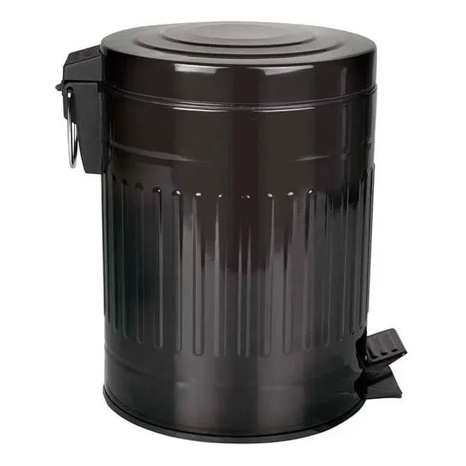 Lixeira Preta MOR Estilo Retro 5L