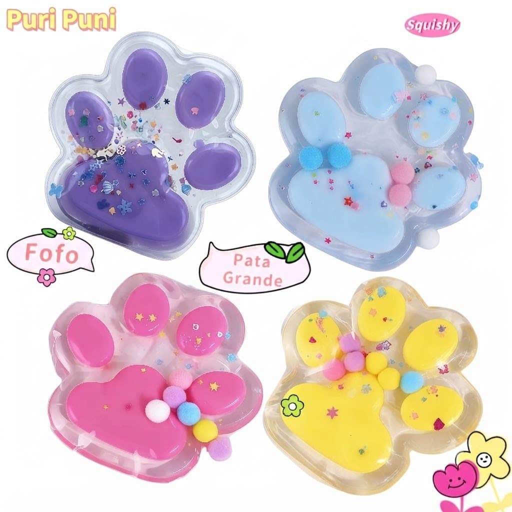 Brinquedo Pata Gato Cachorro Alivia Estress Grudante com Detalhes