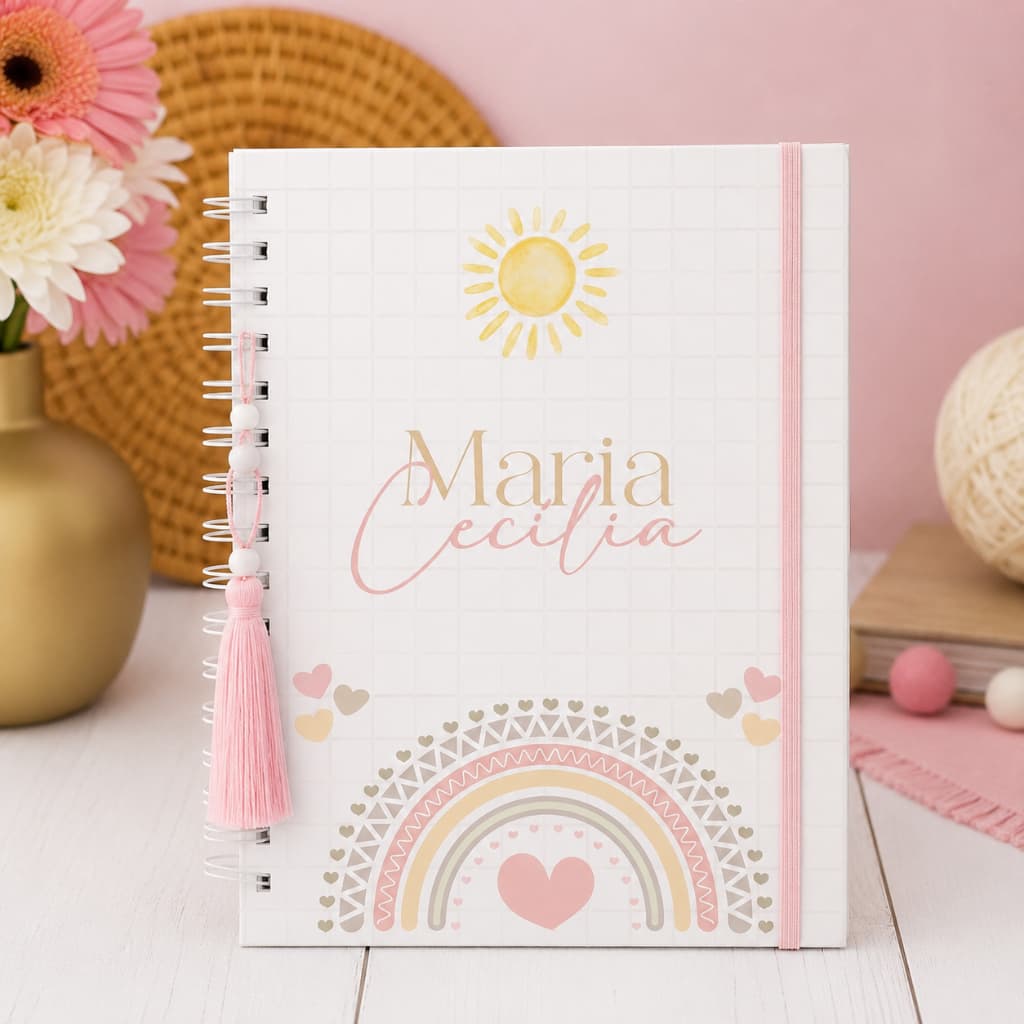 Caderneta de Saúde Personalizada – Caderneta de vacina Arco Iris -Caderneta de vacina Arco Iris cute