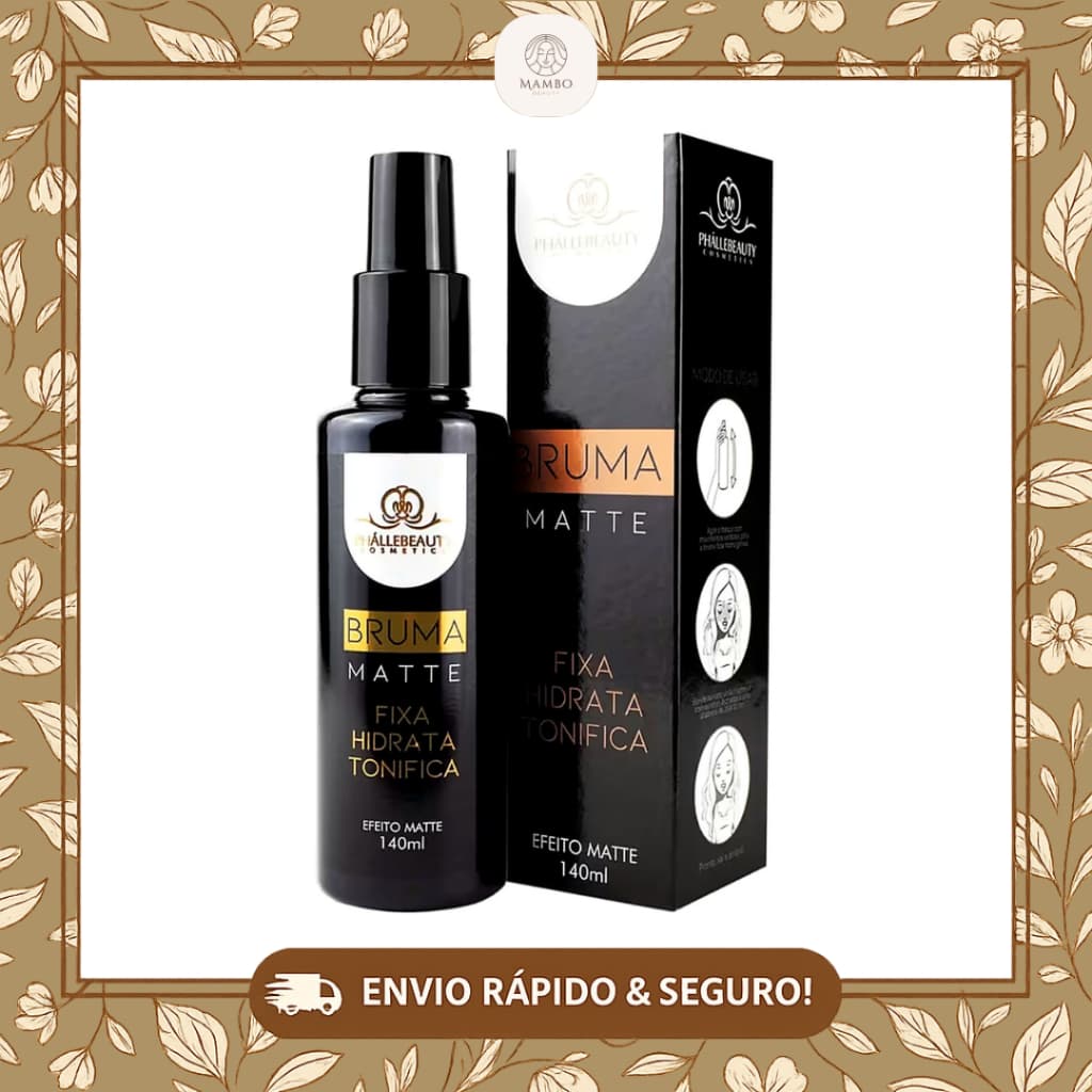 Bruma Facial Phállebeauty - Efeito Matte Fixador de Maquiagem 140ml