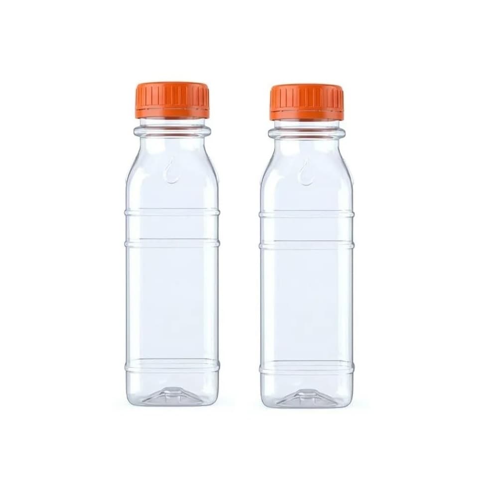 Garrafinhas Pet 300ml Descartável Transparente Tampa Com Lacre