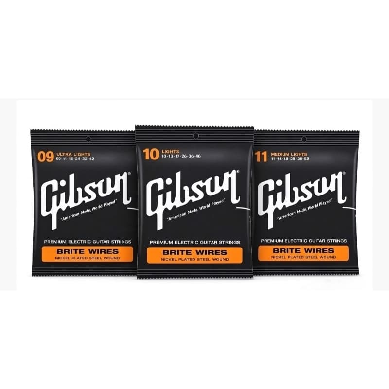 Encordoamento Gibson Brite Wires Guitarra Elétrica 09 10 11 Níquel Aço Original