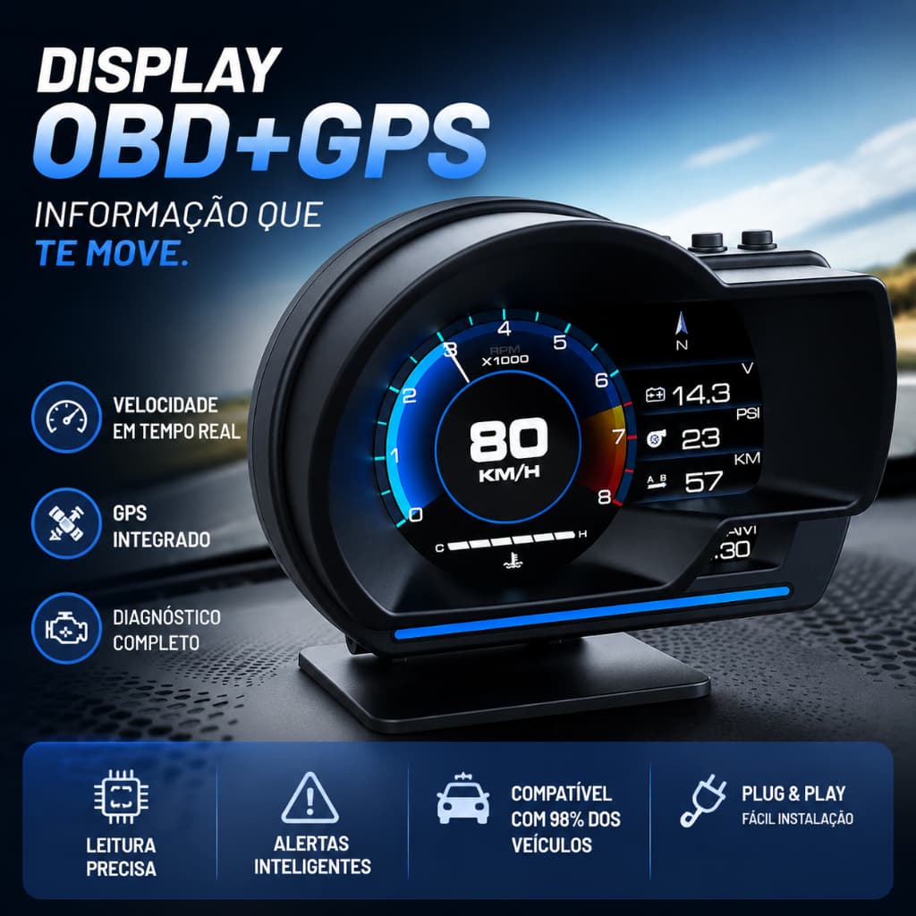 Universal & GPS Medidor De Sistemas Duplos Velocímetro Up Display Muti-Função Temperatura Da Água Turbo Acessórios