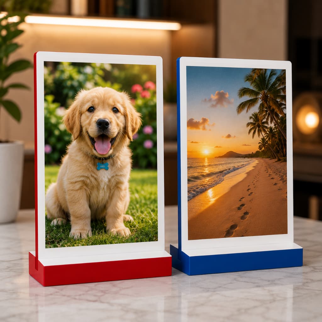 Porta Retrato 10x15 MDF Premium Porta Foto, retrato, Decorativo Modular, Mesa Presente e Fotos Família