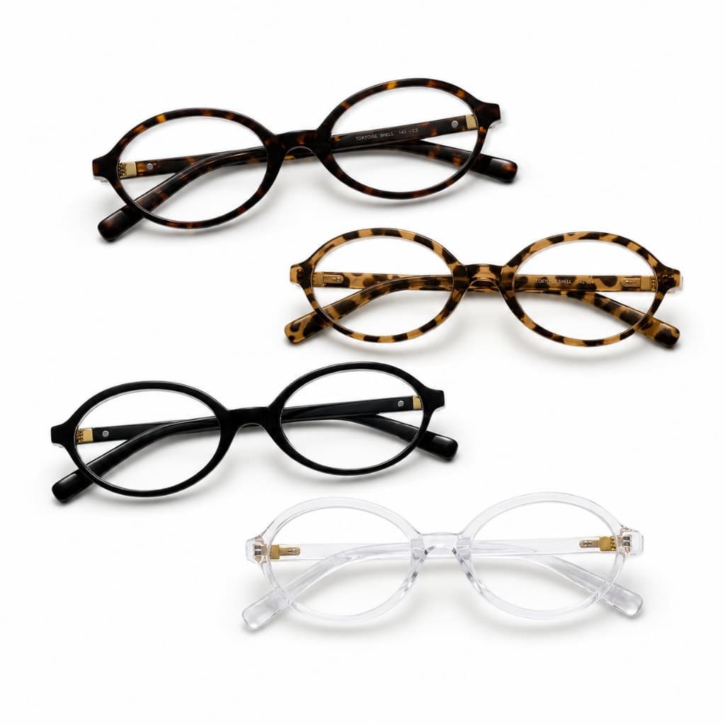Óculos Feminino Vintage Retrô Oval Estilo Blogueira Fashion Sem Grau
