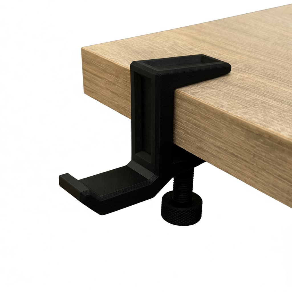 Suporte para Headset Gamer de Mesa Premium Organizador de Fone com Fixação Clamp Universal