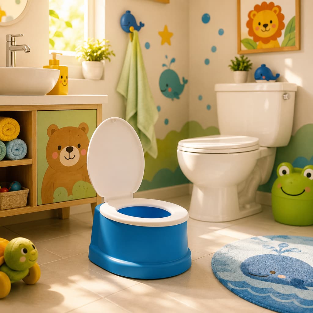 Troninho Infantil com Tampa Nene 900ml para Desfralde Privadinha Pequena de Plástico Plasnorthon