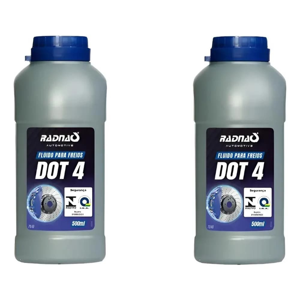 Fluido Para Freio Dot 4 Radnaq 500ml - 2un