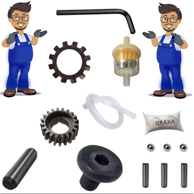 KIT ENGRENAGEM PRIMARIA + EMBREAGEM COMPLETA PARA BICILETA MOTORIZADA 80CC 2 TEMPOS + BRINDES