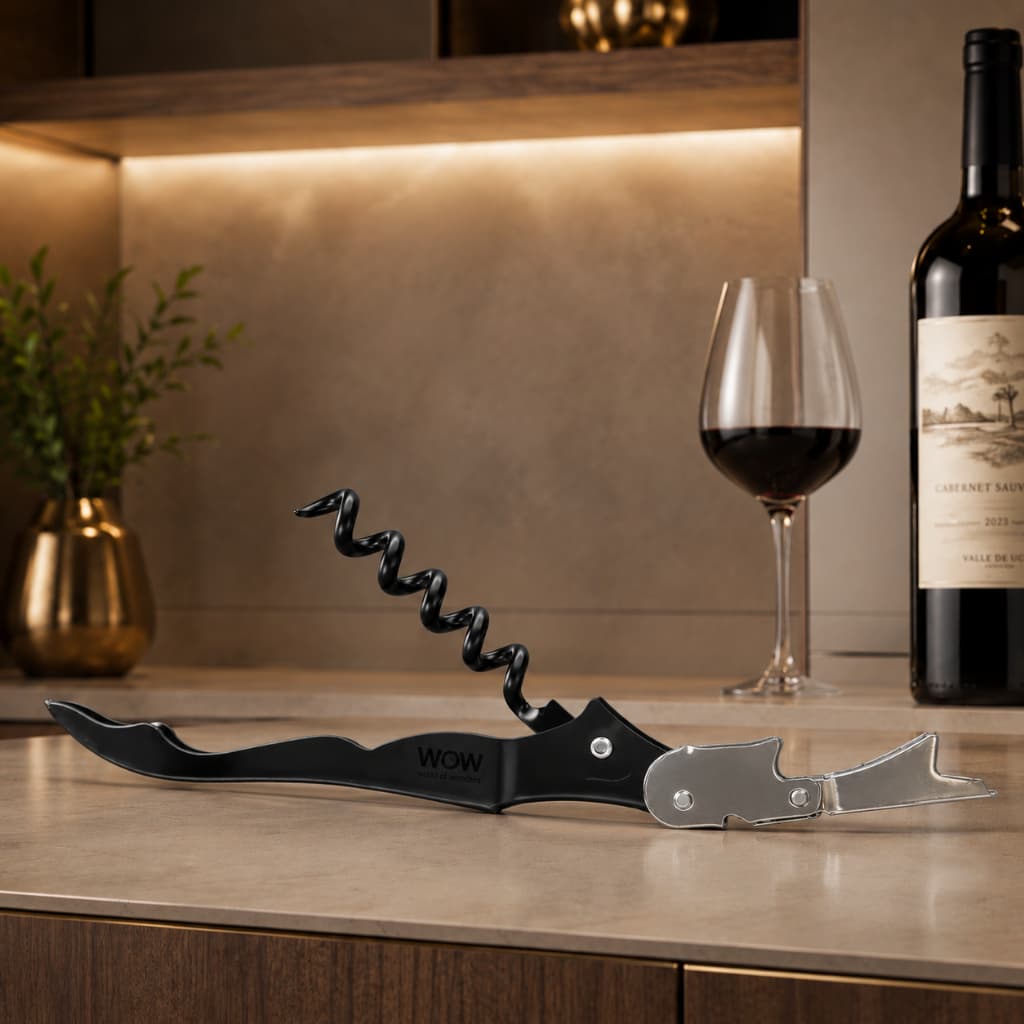 Abridor De Garrafa Vinho Saca Rolhas Aço Inox